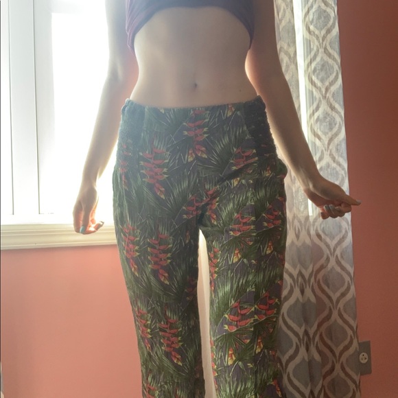 Tropical floral print pants - Picture 1 of 3